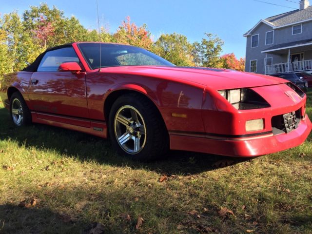 Red 1988 Chevrolet Camaro Convertible with Gray interior