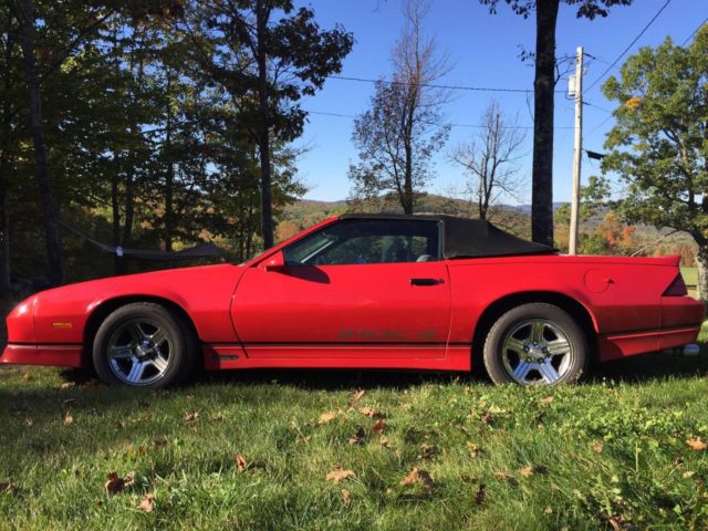 Red 1988 Chevrolet Camaro Convertible with Gray interior