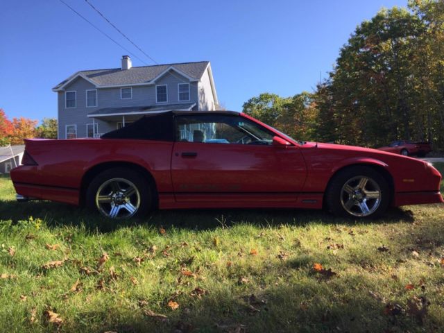 Red 1988 Chevrolet Camaro Convertible with Gray interior