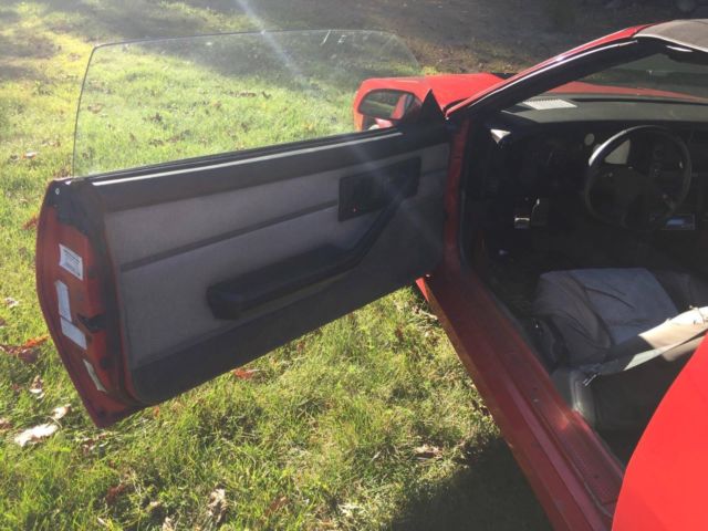 Red 1988 Chevrolet Camaro Convertible with Gray interior