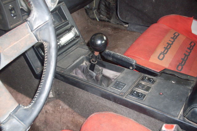 BLACK 1984 Chevrolet Camaro Coupe with Black/RED interior