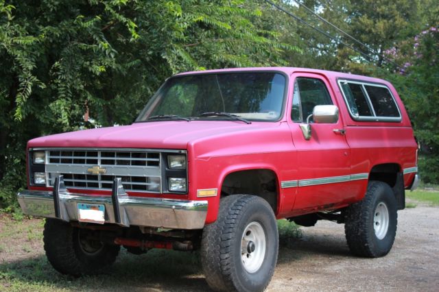 Red 1988 Chevrolet Blazer Convertible with Red interior
