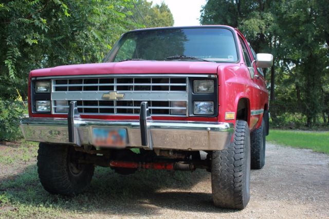 Red 1988 Chevrolet Blazer Convertible with Red interior