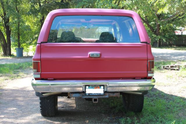 Red 1988 Chevrolet Blazer Convertible with Red interior