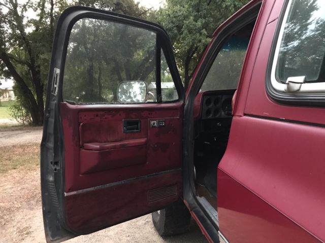 Red 1988 Chevrolet Blazer Convertible with Red interior