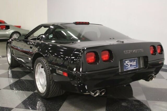 Black 1991 Chevrolet Corvette Coupe with Red interior