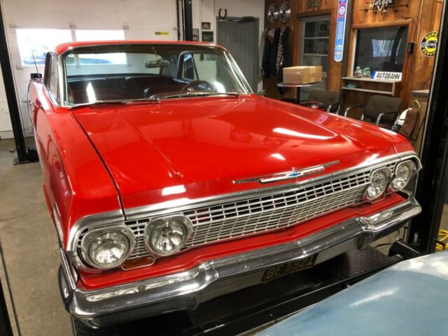 Red 1963 Chevrolet Impala with Red interior