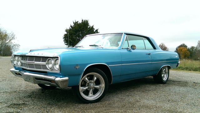 Blue 1965 Chevrolet Chevelle Coupe with Tan interior