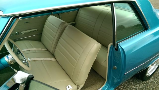 Blue 1965 Chevrolet Chevelle Coupe with Tan interior