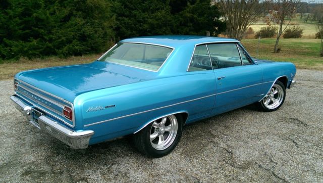 Blue 1965 Chevrolet Chevelle Coupe with Tan interior