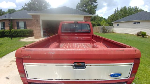 Red 1990 Ford Ranger Standard Cab Pickup with Red interior