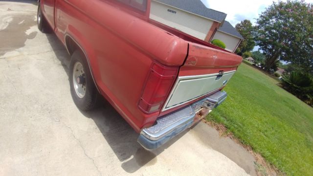 Red 1990 Ford Ranger Standard Cab Pickup with Red interior