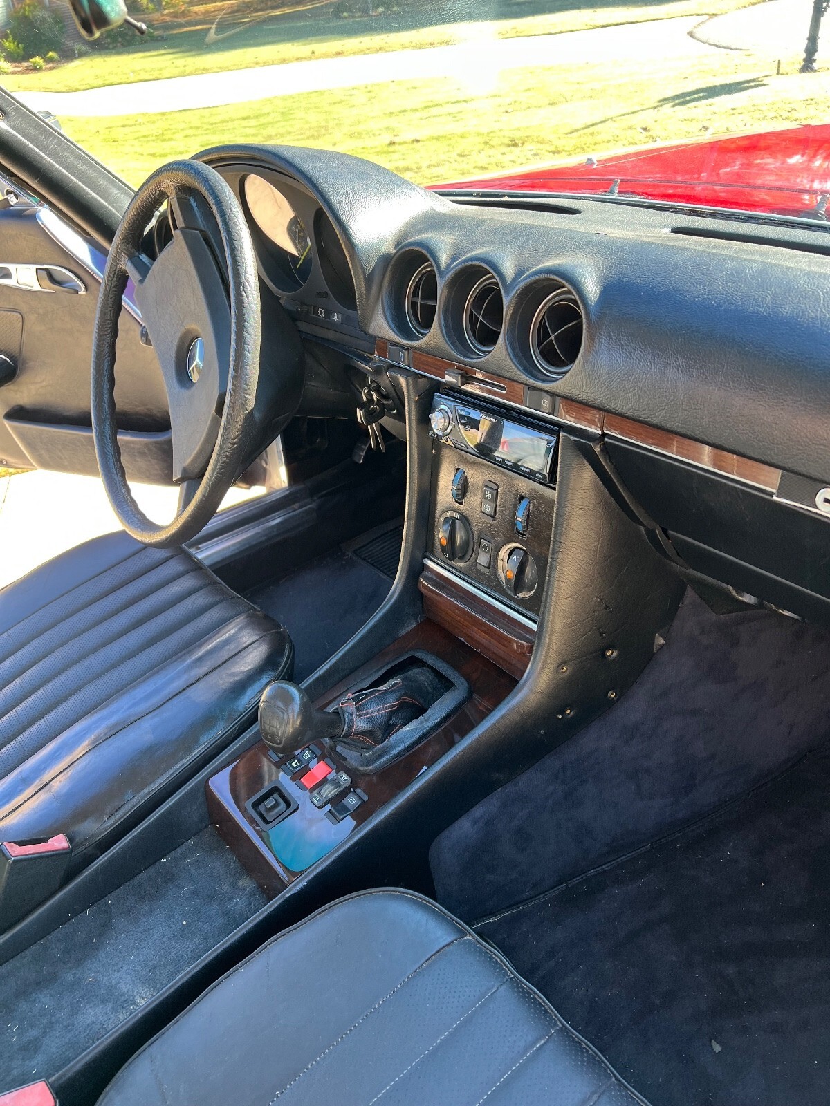 Red 1983 Mercedes-Benz 280 SL with Black interior