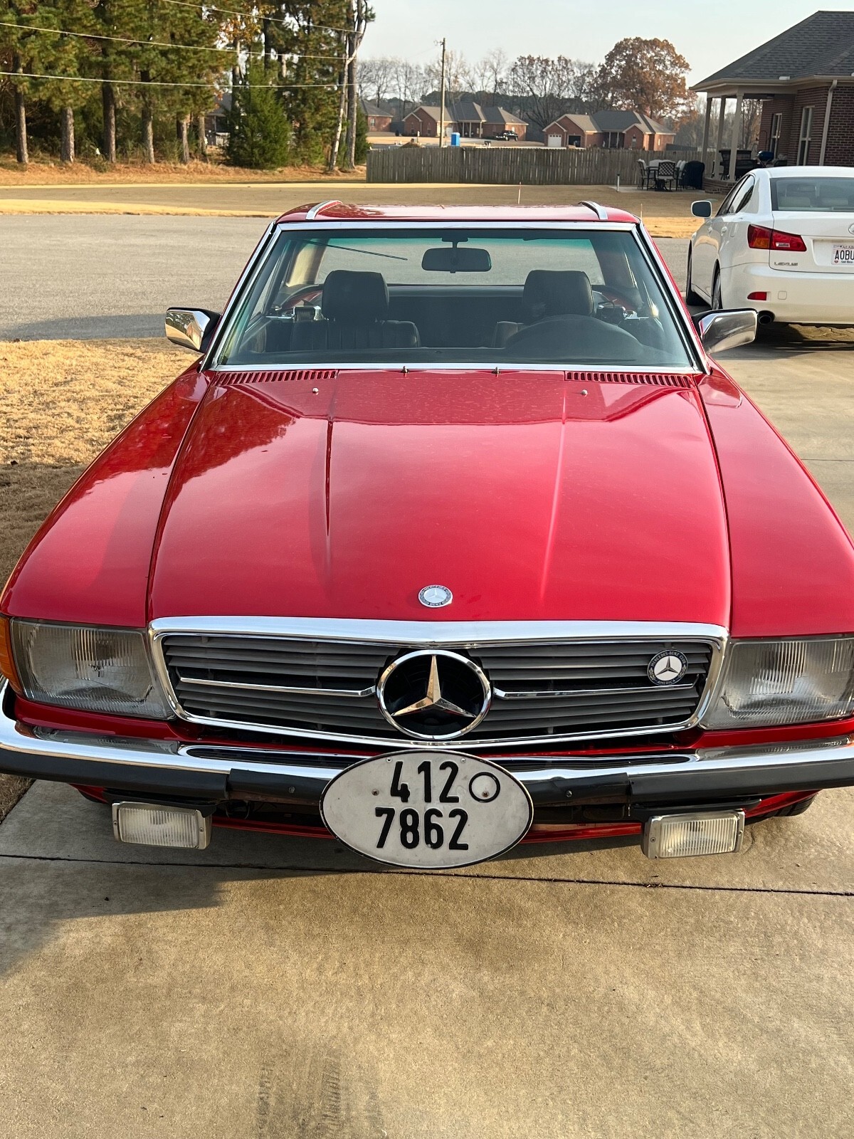 Red 1983 Mercedes-Benz 280 SL with Black interior