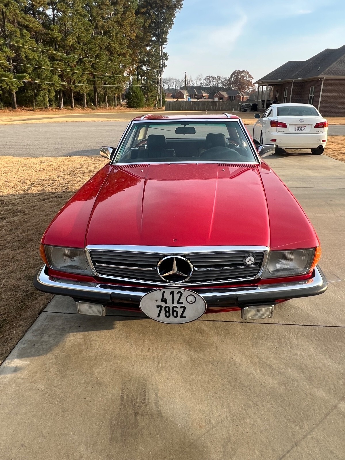 Red 1983 Mercedes-Benz 280 SL with Black interior