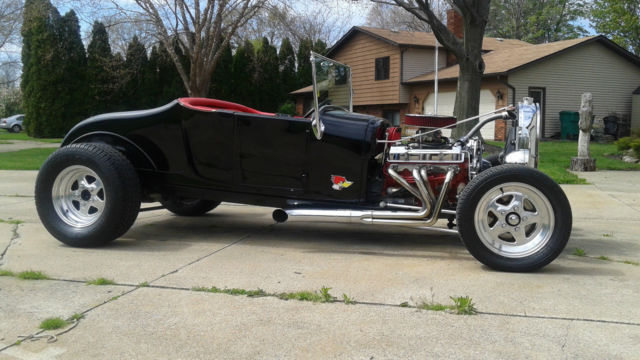 Black 1927 Ford Model A with Red interior