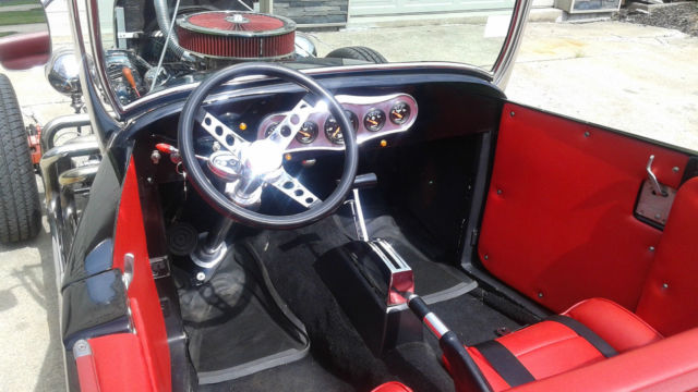 Black 1927 Ford Model A with Red interior