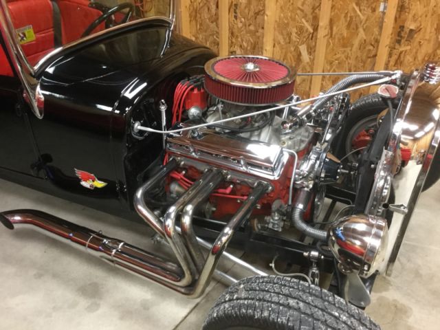 Black 1927 Ford Model A with Red interior