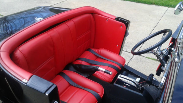 Black 1927 Ford Model A with Red interior