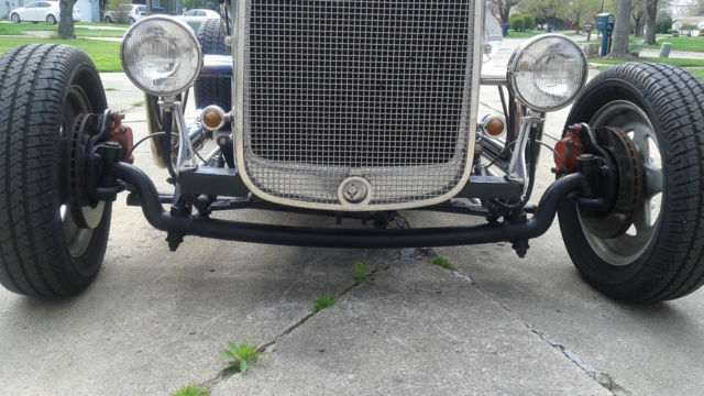 Black 1927 Ford Model A with Red interior