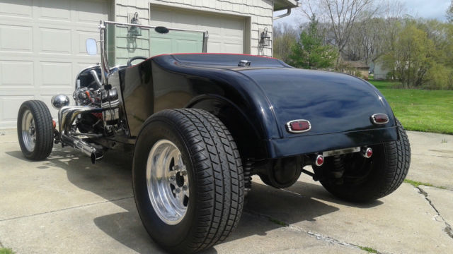 Black 1927 Ford Model A with Red interior