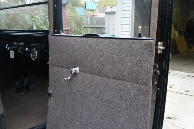 Black 1924 Ford Model T Sedan with Gray interior