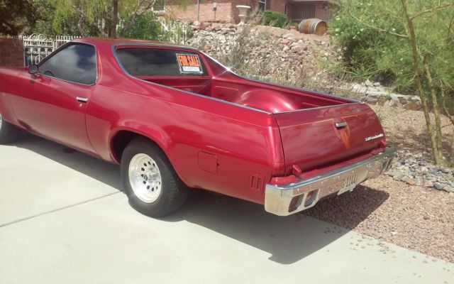RED(PINSTRIPPING) 1974 Chevrolet El Camino SUPER SPORT with BLACK interior