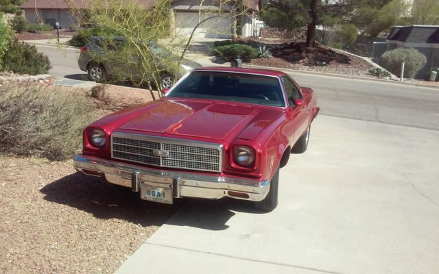 RED(PINSTRIPPING) 1974 Chevrolet El Camino SUPER SPORT with BLACK interior