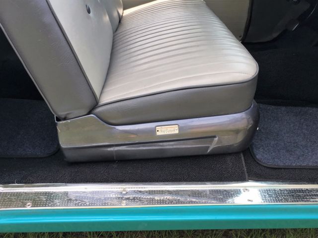 Blue and White 1956 Ford Fairlane Sedan with Gray and White interior