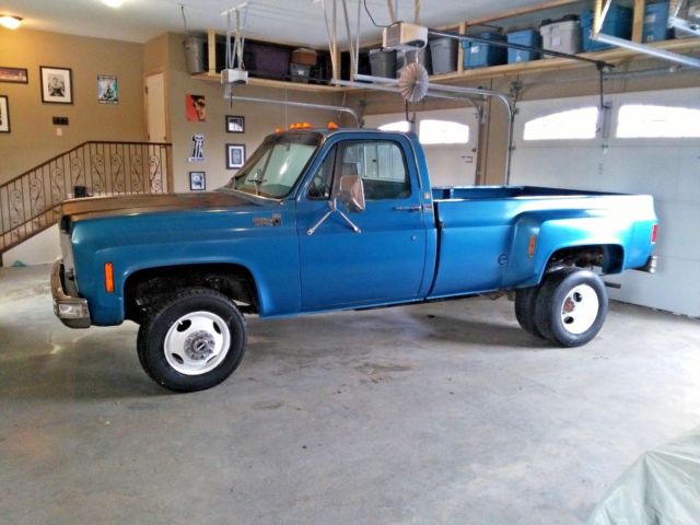 Blue 1978 Chevrolet C/K Pickup 3500 Standard Cab Pickup with Blue interior