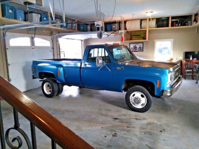 Blue 1978 Chevrolet C/K Pickup 3500 Standard Cab Pickup with Blue interior
