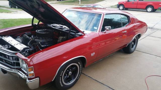 Red 1971 Chevrolet Chevelle Coupe with Black interior