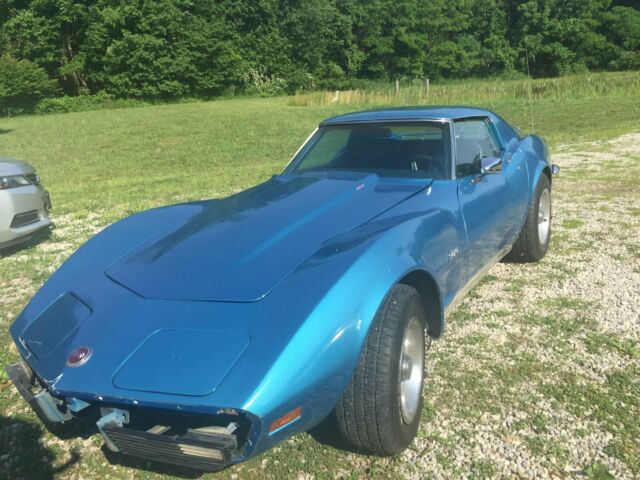 Blue 1973 Chevrolet Corvette Coupe with Blue interior