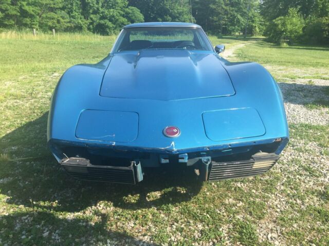 Blue 1973 Chevrolet Corvette Coupe with Blue interior