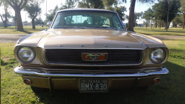 Medium Palomino Metallic 1966 Ford Mustang Fastback with Parchment w/ Palomino interior