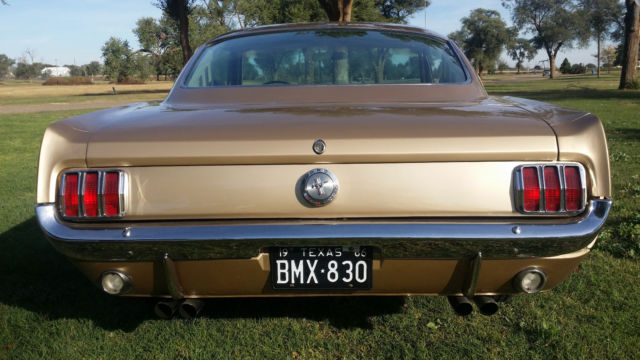 Medium Palomino Metallic 1966 Ford Mustang Fastback with Parchment w/ Palomino interior