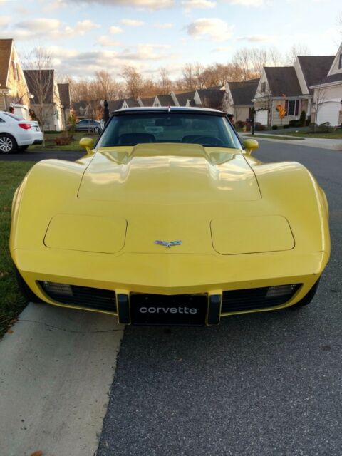 Yellow 1979 Chevrolet Corvette Coupe with Black interior