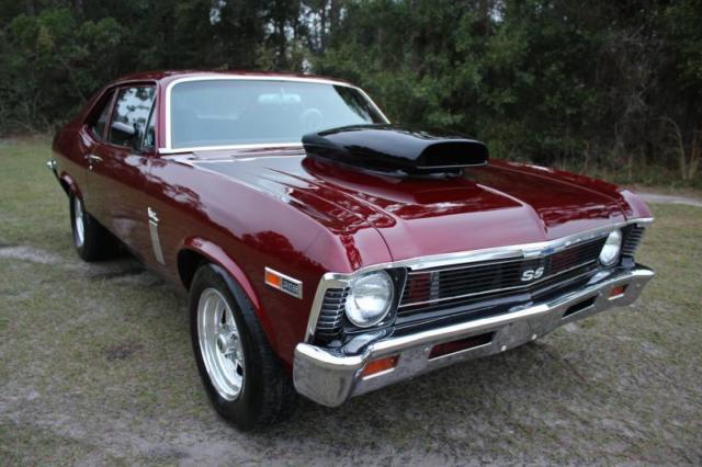 Burgundy 1969 Chevrolet Nova with Red interior