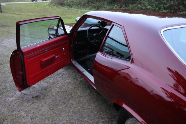 Burgundy 1969 Chevrolet Nova with Red interior