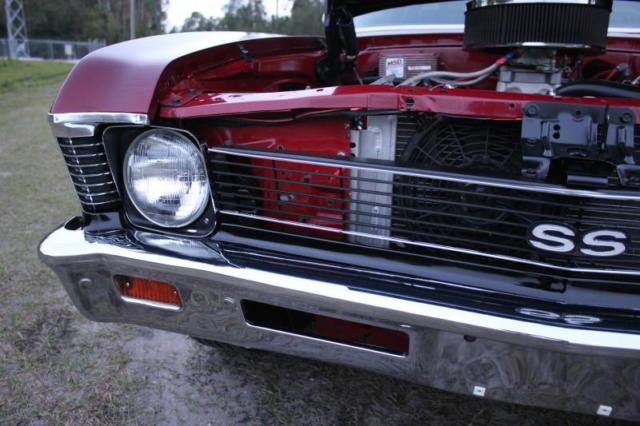 Burgundy 1969 Chevrolet Nova with Red interior