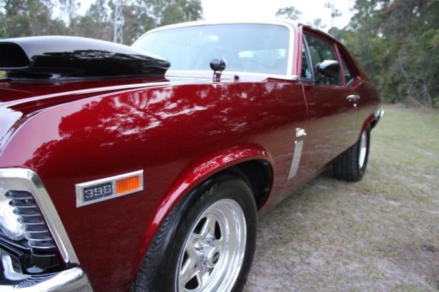 Burgundy 1969 Chevrolet Nova with Red interior