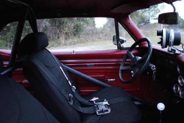 Burgundy 1969 Chevrolet Nova with Red interior