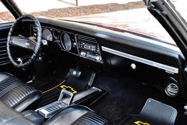 Red 1969 Chevrolet Chevelle Convertible with Black interior