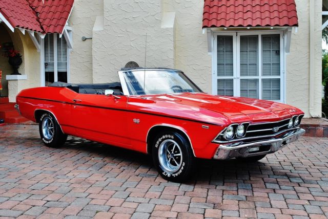 Red 1969 Chevrolet Chevelle Convertible with Black interior