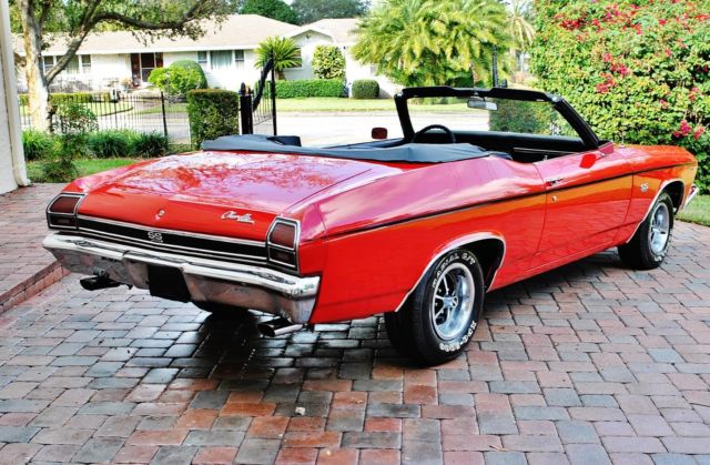 Red 1969 Chevrolet Chevelle Convertible with Black interior
