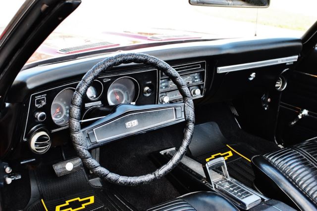 Red 1969 Chevrolet Chevelle Convertible with Black interior