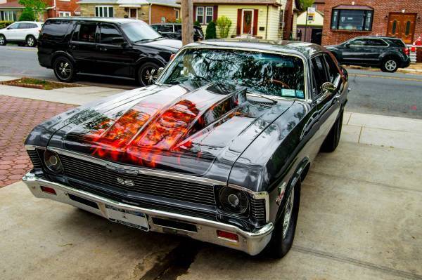 Gray 1969 Chevrolet Nova Coupe with Black interior