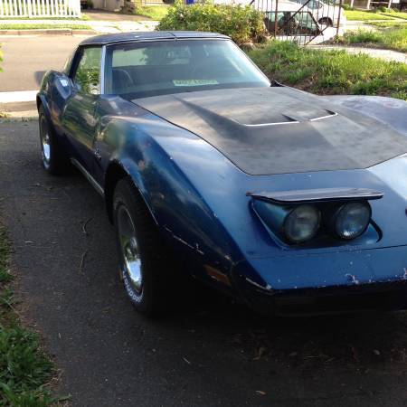 Blue 1973 Chevrolet Corvette Coupe