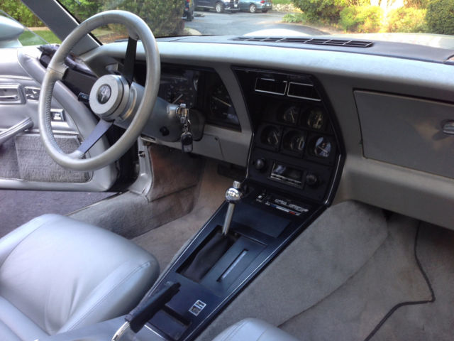 Silver 1981 Chevrolet Corvette Coupe with Silver interior