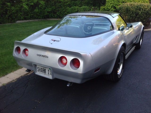Silver 1981 Chevrolet Corvette Coupe with Silver interior